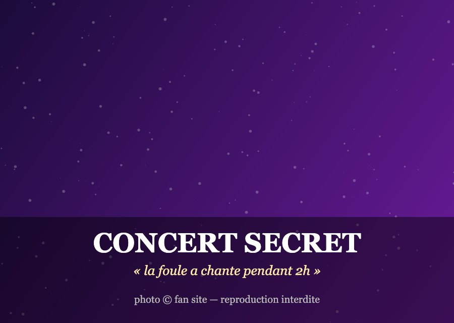 concert secret paris